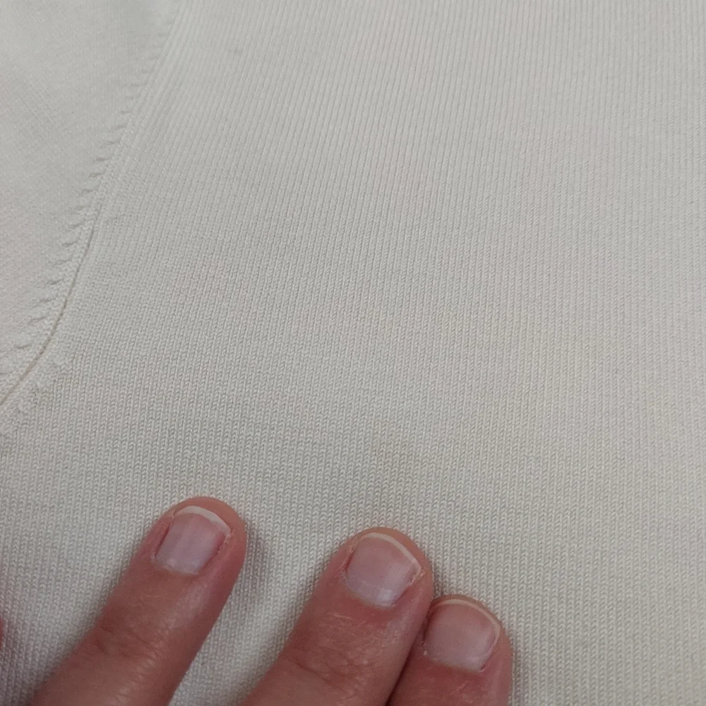 Vermani Silk Blend Long Sleeve Shirt V Neck Pull Over Sweater Stretch Size XL - Picture 9 of 11